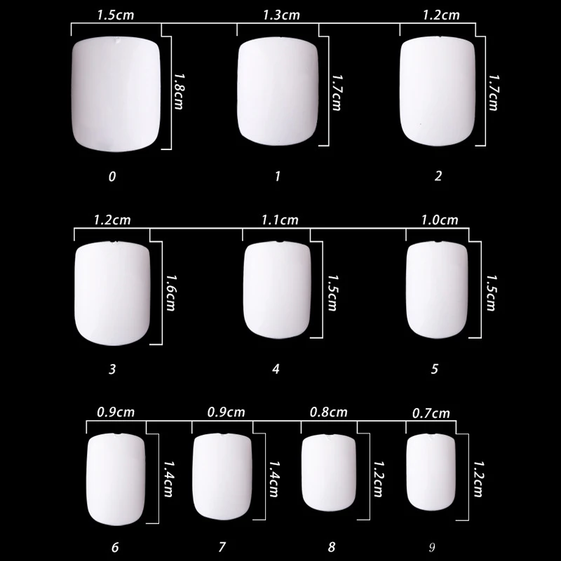 600 шт./компл. профессиональный накладные ногти: короткие квадратной формы 3 цвета картина искусственные накладные ногти для ног, полного покрытия, накладные ногти салонное оборудование