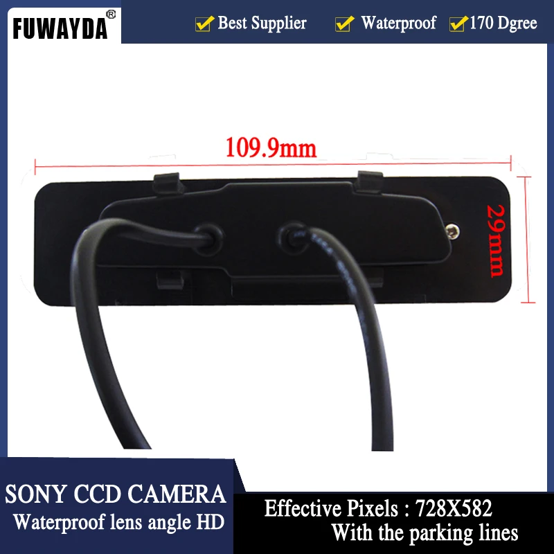 Автомобильная камера заднего вида FUWAYDA для SONY CCD с направляющей HD|reverse backup camera|car rear