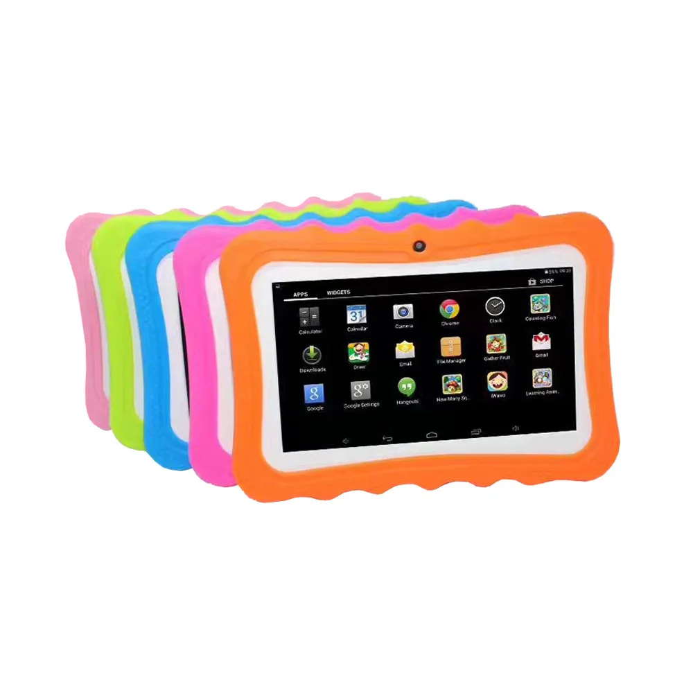7 дюймов четырехъядерный HD планшет для детей Android 4,4 KitKat Двойная камера WiFi Bluetooth защитный корпус/кожа простой и модный R0415