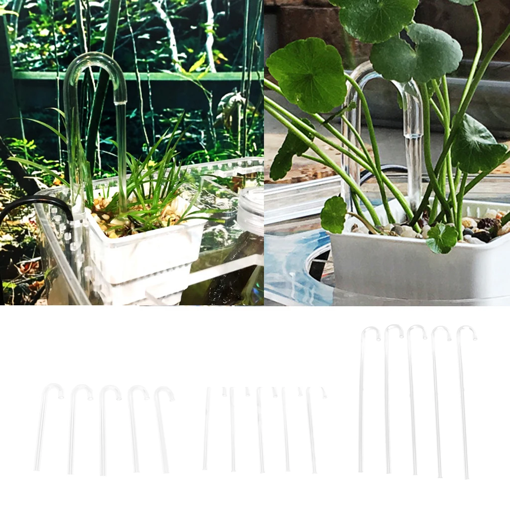 5 Pcs Transparent Acrylic Thickened Elbow Tube for Aquarium