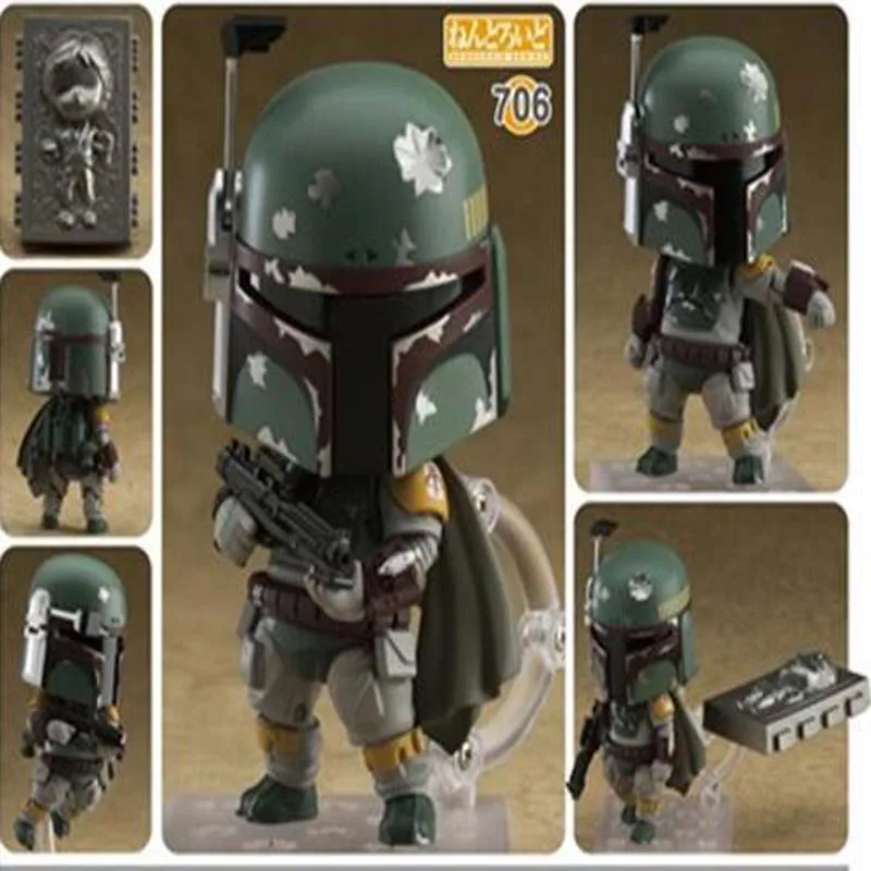 

Star Wars Boba Fett Empire Counterattack Nendoroid 706 Q Version 10CM Model Action Figures Pvc