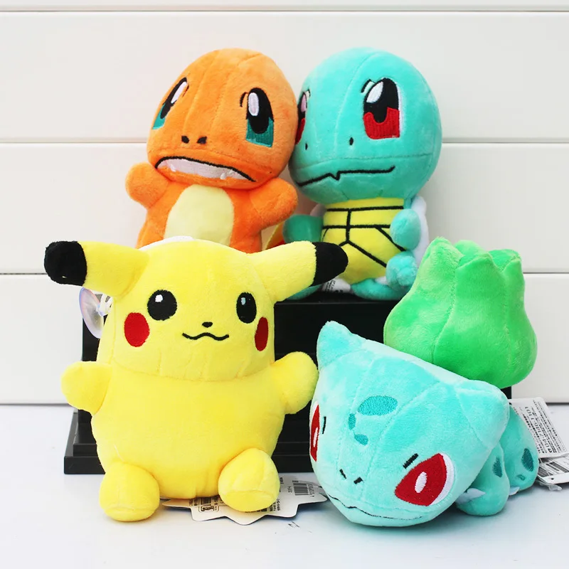 4 шт./лот "(15 см), Бульбазавр, Squirtle Charmander Плюшевые игрушки Мягкая кукла для малышей