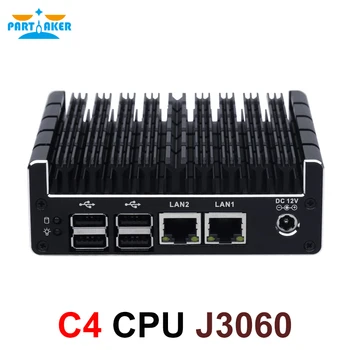 

Partaker New NUC Mini PC Celeron J3160 Quad Core 4 Intel i210AT Nic X86 Computer Soft Router Linux Server Support Pfsense AES-NI