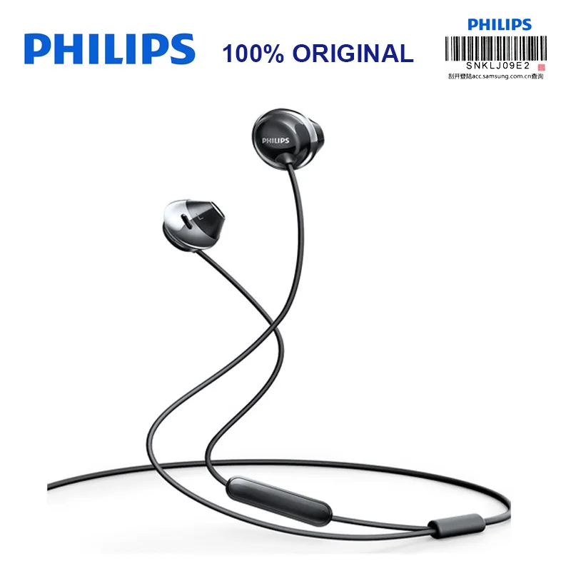 Горячая Распродажа Philips SHE4205 оригинальные проводные наушники с ушами спортивные