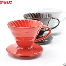 FeiC 1 шт. 3 цвета hario капельница японская керамическая капельница V60 VDC-01 1-2чашки для бариста