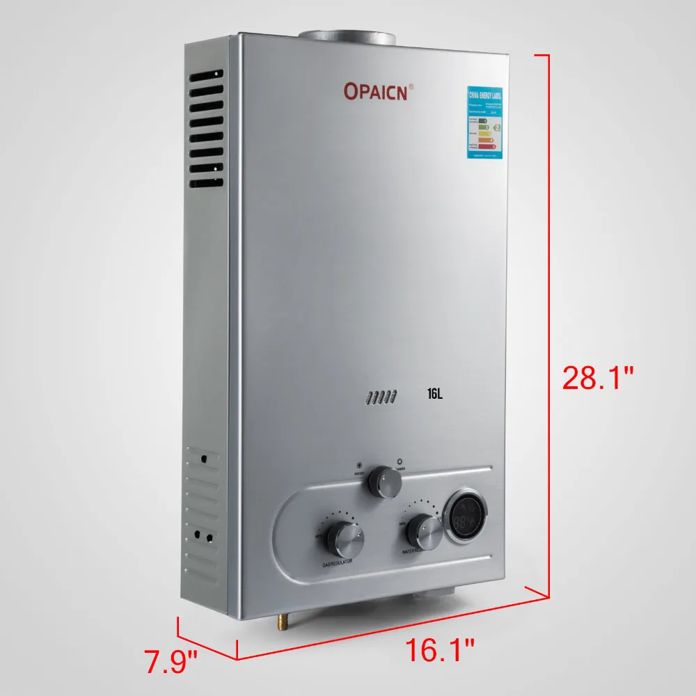 16 л Пропан Газ LPG цифровой контроль нагреватель горячей воды