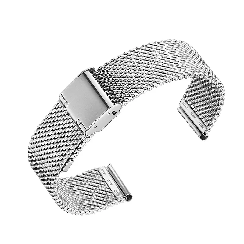 

Top Quality 18mm Luxury Stainless Steel Wrist Watch Straps Sliver Elegant Watches Band Men Male Women Lady Mens Mesh Bracelet