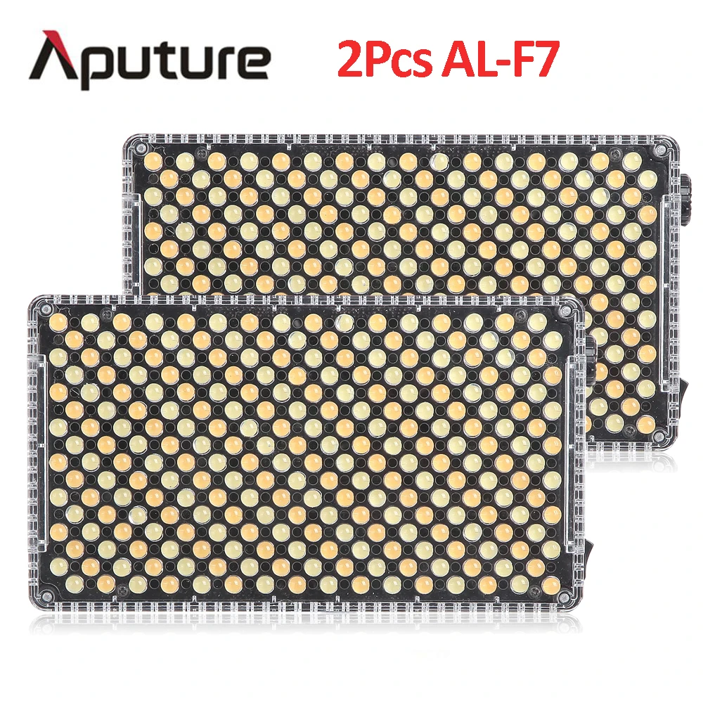 Aputure 2 шт AL-F7 цветовая температура 3200-9500K CRI/TLCI 95+ плавная регулировка накамерный светильник светодиодный видео светильник