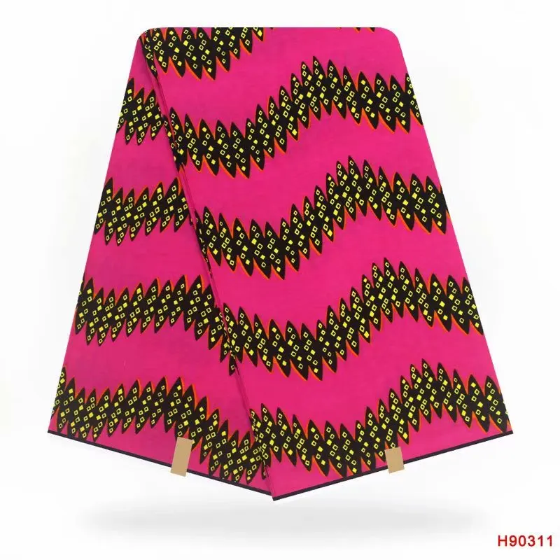 

Red Color Hot Sale African Hollandais Wax Fabric Veritable Dutch Wax Real 100% Cotton Nigerian Style 6 Yards Y90311-12