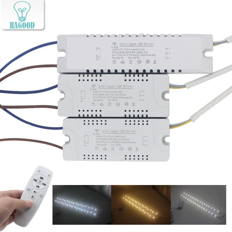 

12-60W*2 LED intelligent driver AC170-245V 2.4G WIFI Power Supply Lighting Transformers for Phone Control Lamp