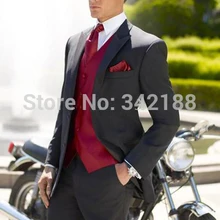 /модный дизайн черный свадебный костюм смокинги друзей жениха Мужские свадебные костюмы костюм для шафера/свадебное платье костюм