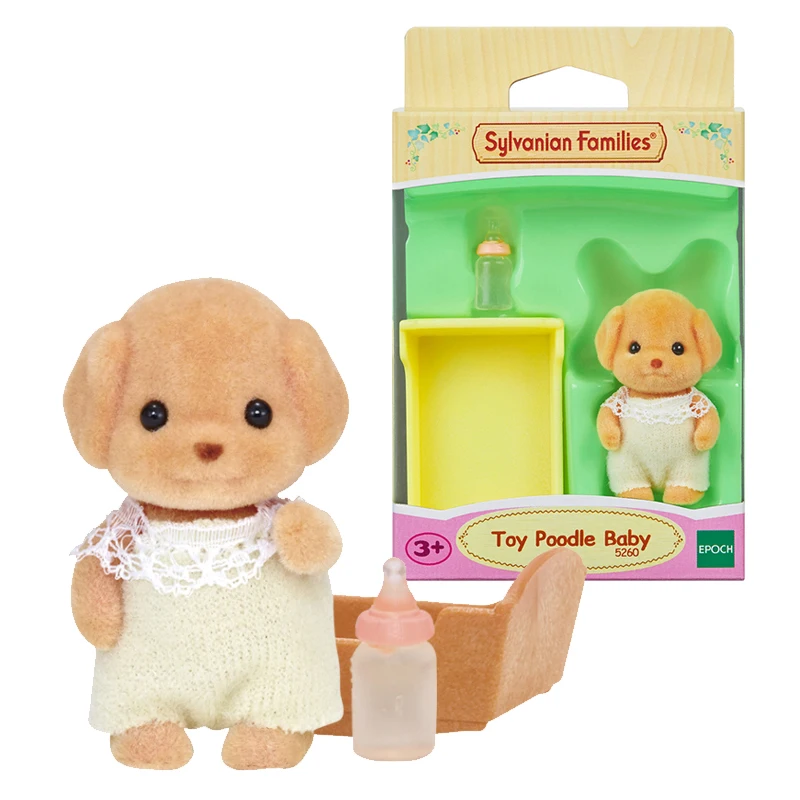 Sylvanian Families Пудель для малышей w/набор бутылок кукольный домик животное пушистая