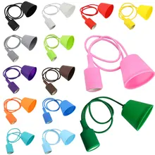 High Quality LED Lamp Bases Colorful Silicone Lamp Holder DIY Edison Base E27 Bulb Loft Indoor Lighting for Cafe Shop Decor AA