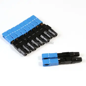 

10pcs/lot SC Optic Fiber Quick Connector Multimode FTTH SC Single Mode UPC Fast Connector