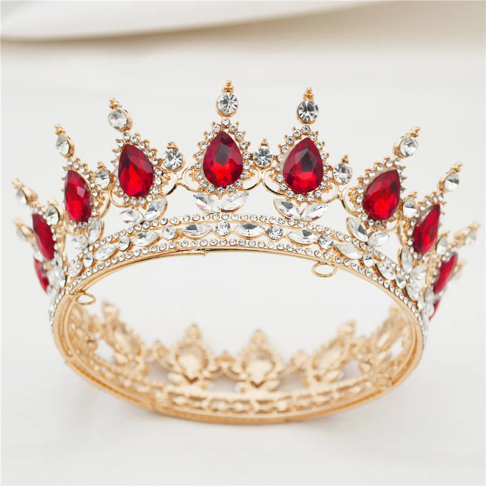 2019 модная Великолепная Большая 14 см барокко кристалл королева король круглая