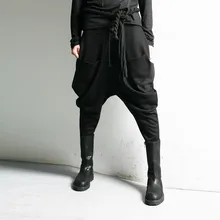 Новинка Мужская одежда GD стилист волос модные мужские удобные шаровары брюки плюс размер певица костюмы 27-44