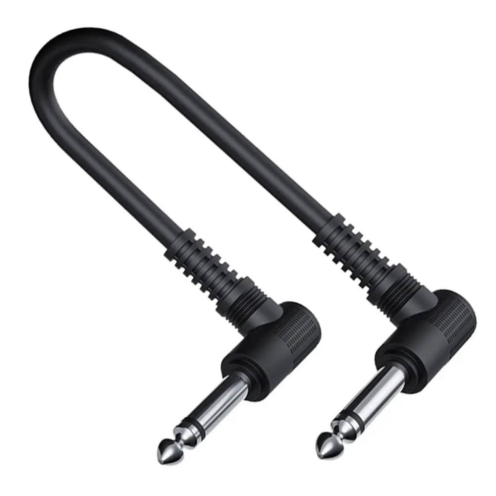 

Instrument Effect Pedal Cable Guitar Parts Wire Accessories Durable Power Supply Lead Professional Right Angle Plug Bass