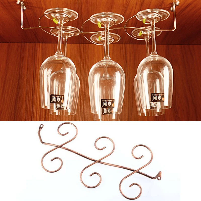 Stainless Steel Cabinet Wine Glass Rack Kitchen Dining Bar Goblet ...