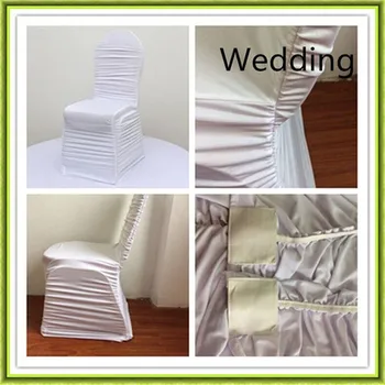 

Marious Brand White spandex chair cover ruffled wedding chair cover cheap for sale free shipping