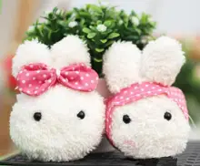 1PIC Cute Rabbit Pendant Mobile Phone Chain Plush Toys Hanging Doll Bag Pendant Wedding Throwing