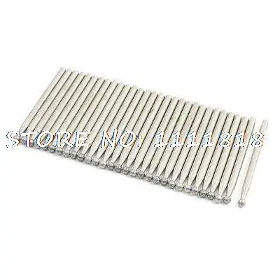 

30pcs 45mm Length 3mm Dia Ball Tip Diamond Points Grinding Burr Drill Bit