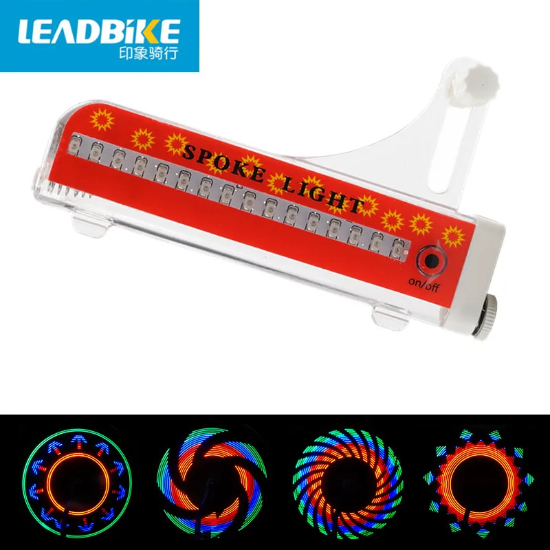 Leadbike Bicycle Wheel Light 16 LED 32 Patterns Cycling Bike Spoke