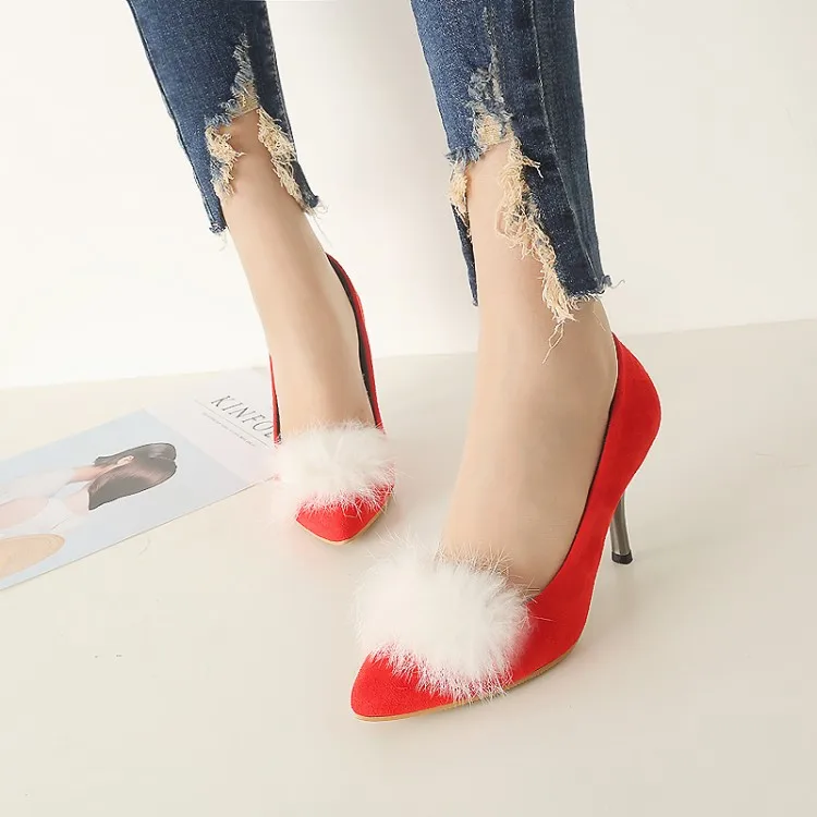 

Big Size 11 12 13 14 15 ladies high heels women shoes woman pumps Sharp-nosed and shallow-mouthed lady's single shoes