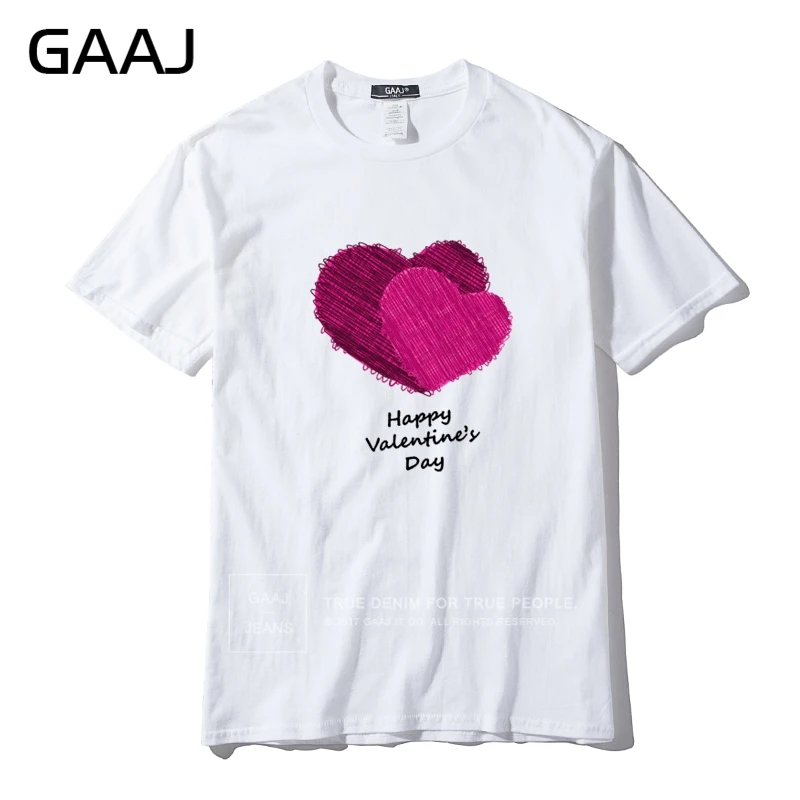 GAAJ 100% Cotton Brand Woman T Shirt Valentine's Day Birthday King Gift Funny Cartoon TShirts For Women Tees 4XL 5XL 6XL | Женская