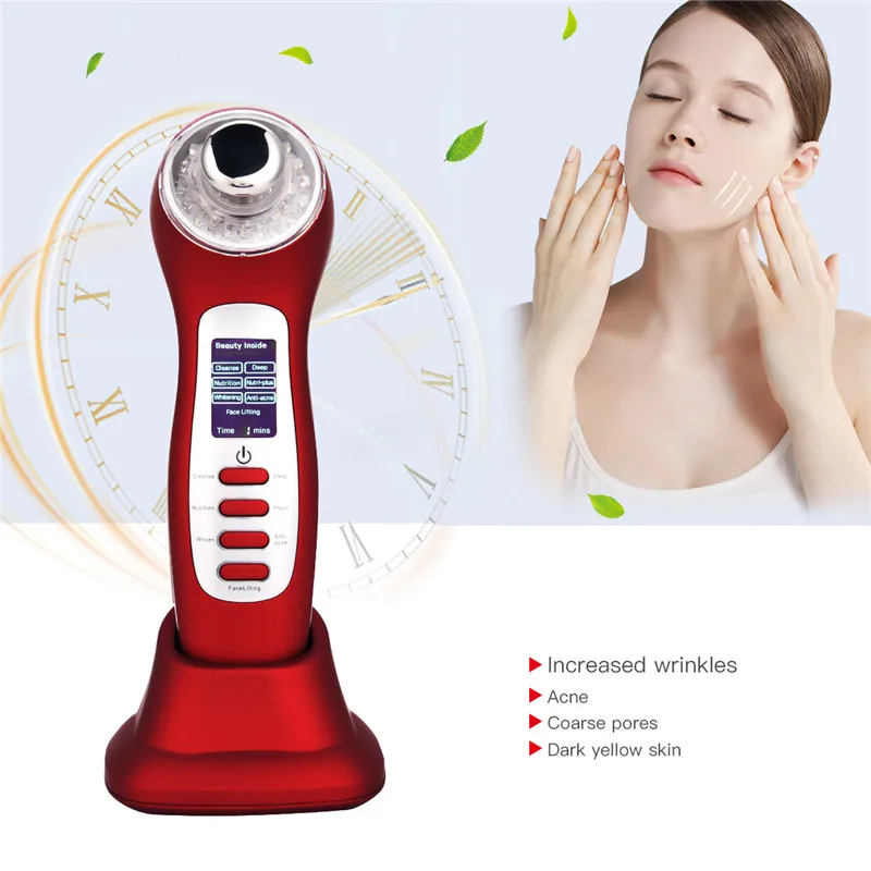 

Ultrasonic Face Beauty Machine Skin Facial Photon Face Cleanser Skin Rejuvenation Acne Remover Wrinkle Face Lifting Tightening