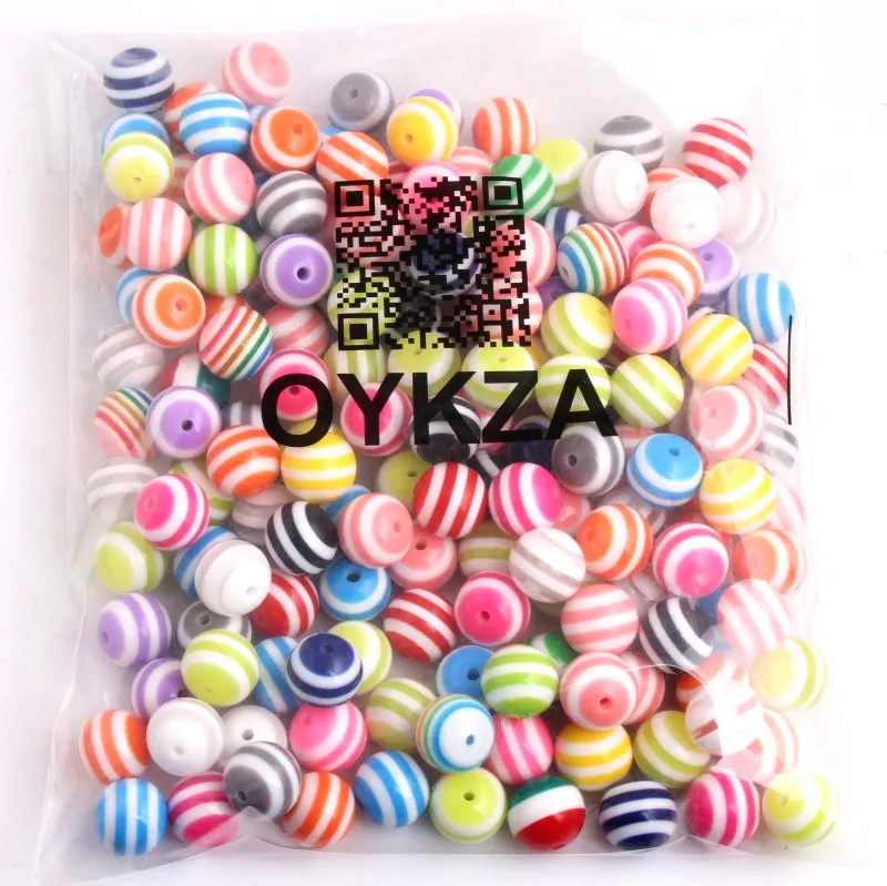 OYKZA 6 мм 8 мм 10 мм 12 мм 16 мм 20 мм Цветные плотные полимерные полосы бусины для Подвеска для девочек модные ювелирные изделия