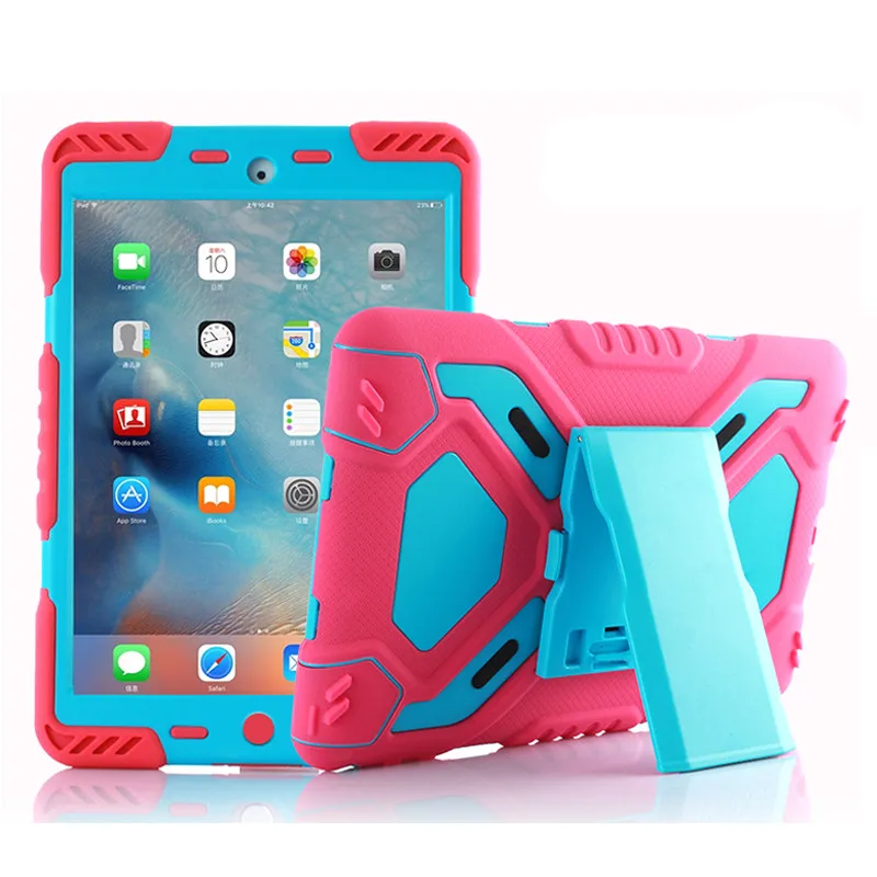 Online Funda resistente a prueba de golpes para el nuevo iPad 2018 2017 Pro 9,7 para niños funda de soporte para iPad Air 1 2 funda de silicona carcasa