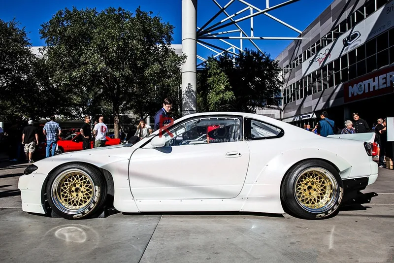 

S15 SILVIA ROCKET BUNNY RB WIDE AERO STYLE SIDE SKIRTS FRP FIBER GLASS