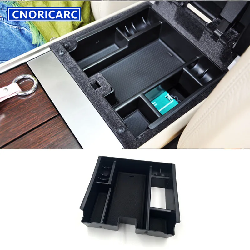 

CNORICARC Car Organizer For Jaguar XF 2008-2017 Central Armrest Storage Box Interior Accessories Car Styling