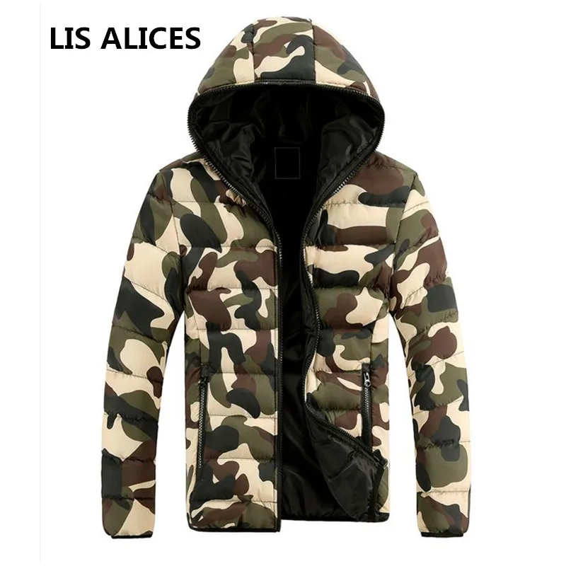 

LIS ALICES Camouflage MEN Down Jacket Womens Winter Coats 2018 Winter Military Jackets Woman Parka Manteau Hiver Doudoune Femme