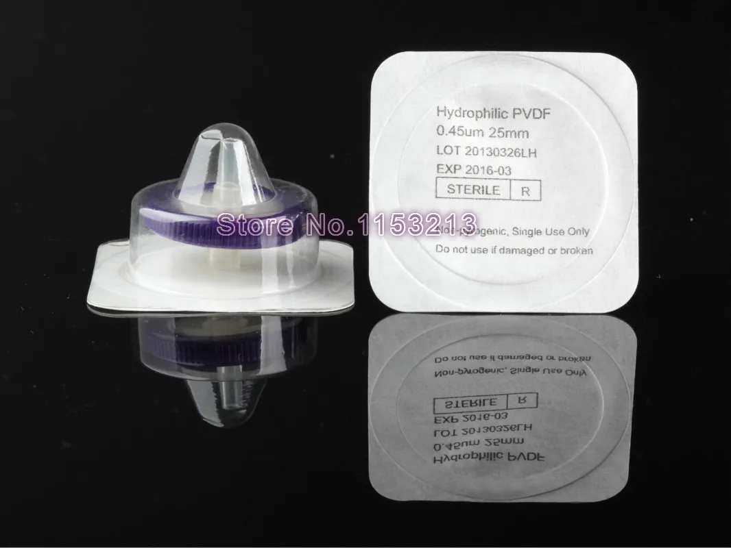 Стерильный шприцевой фильтр PVDF GC инжектор игла мембранный фильтр из PVDF Стерильная фильтрация масла 25 мм 0.45um 50 шт/ПК