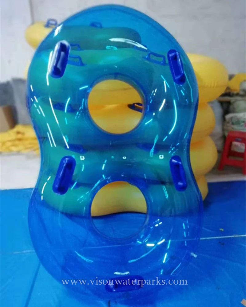 Water Slide transparent inflatable 2 person tube VIT22 for water slide Vison Waterparks (7)