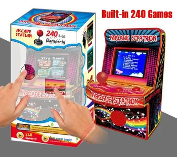 

8Bit Mini Portable 1 player Retro Arcade Station 2.5inch Handheld Game Console Video Players Built-in 240 Classic Coin Games