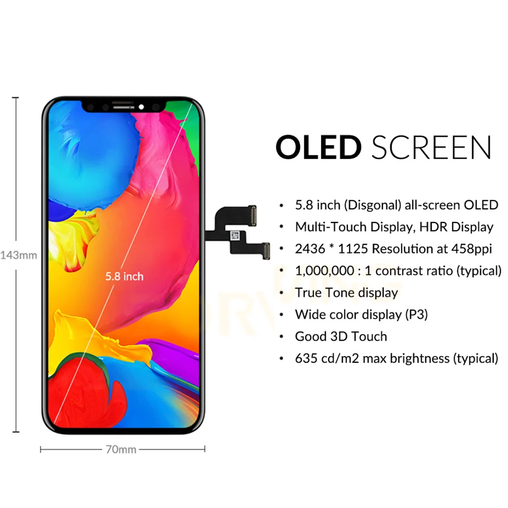 AAA OLED экран для iPhone 11 11Pro X ЖК дисплей дигитайзер сенсорный Замена XR XS MAX LCD Pantalla