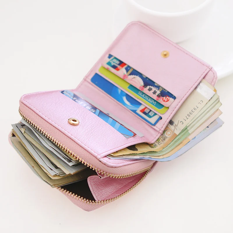 

2016 Hot Selling Fresh Fashion Bowknot Wallet Women Small Money Bag Convenient Practical PU Leather small Purses For Women