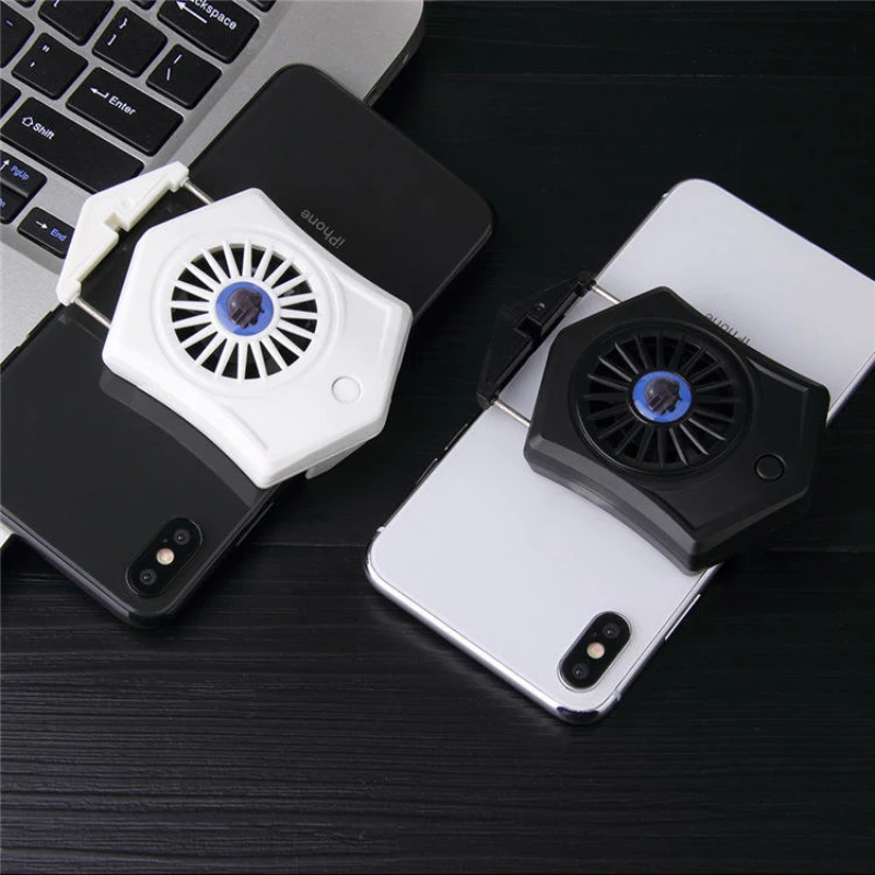 

Mobile Phone Cooler Fan Holder Cooling Pad Gamepad Game Gaming Shooter Mute Radiator Controller Heat Sink Universal Port