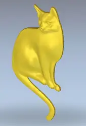 3D модель рельефного для ЧПУ в STL формат файла Cat