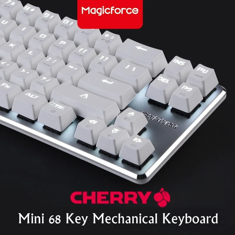 

New SALE Magicforce Smart 68 Key Backlit USB Wired Mechanical Gaming Keyboard,Detacheable Cable Cherry MX Brown /Blue Switches