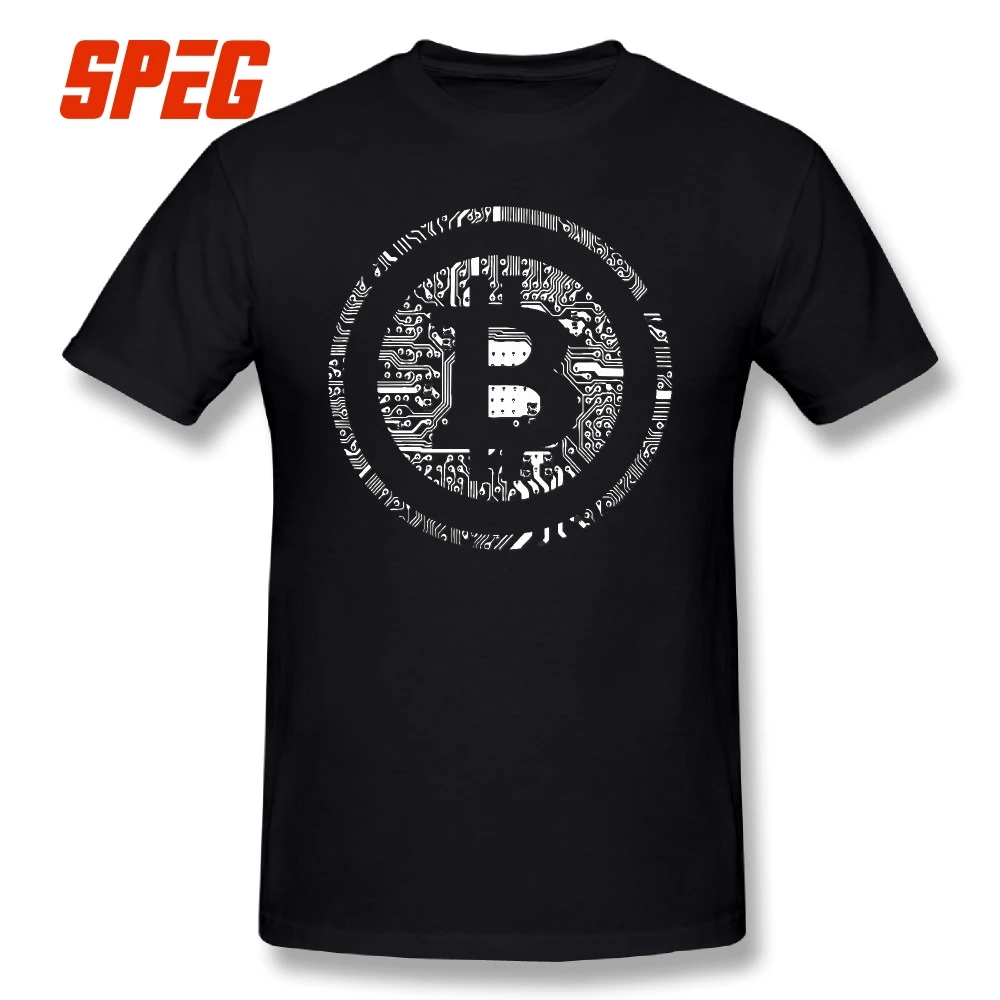 T Shirts Bitcoin Cryptocurrency Cyber Currency Financial Revolution T-Shirt Plain Youth Round Collar Short Sleeve Tee Shirts