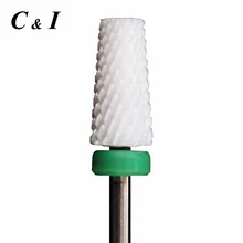 Керамика большой конического-Грит C-керамический сверло для ногтей для Электрический Фрезер для ногтей, сверлильный станок высокого качества гвоздь бит