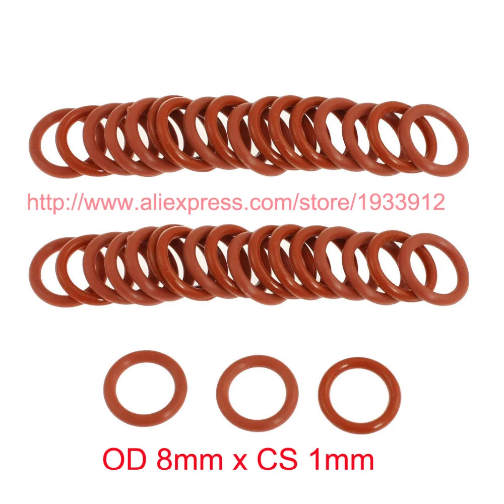 

OD 8mm x CS 1mm silicon seal rubber o ring o-ring oring
