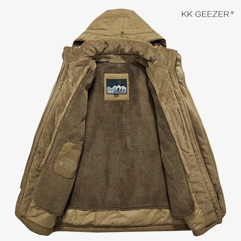 Winter Jacket Men Fleece Thicken Warm 