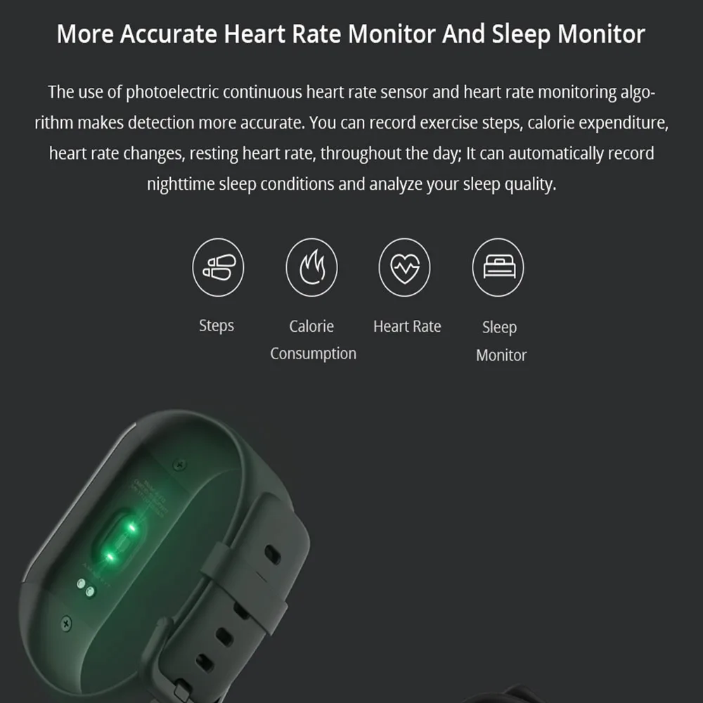 Умный Браслет Huami Amazfit Band Cor 2, 5 АТМ, водонепроницаемый, 2.5D цвет, ips 316L, рамка из нержавеющей стали для Android IOS