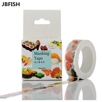 

JBFISH Japanese Paper Masking Decorative Adhesive Tapes Sweet Cake Washi Tape School Supplies Size 15mm*10m 3004