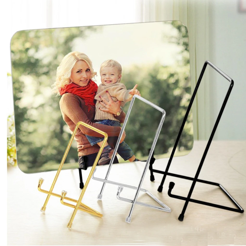 MagiDeal Display Rack Holders Wire Display Easel Tabletop Books Stand Silver S-XL, 6-13inch