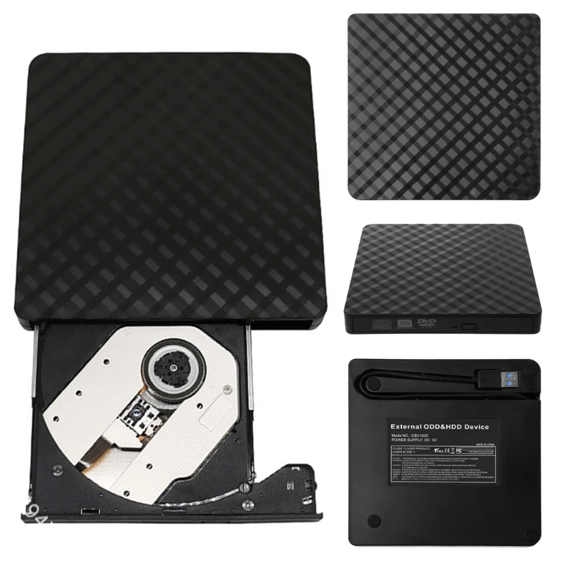 Внешний USB 3,0 CD DVD Rom писатель перезаписывающая горелка плеер для Macbook ноутбук ПК